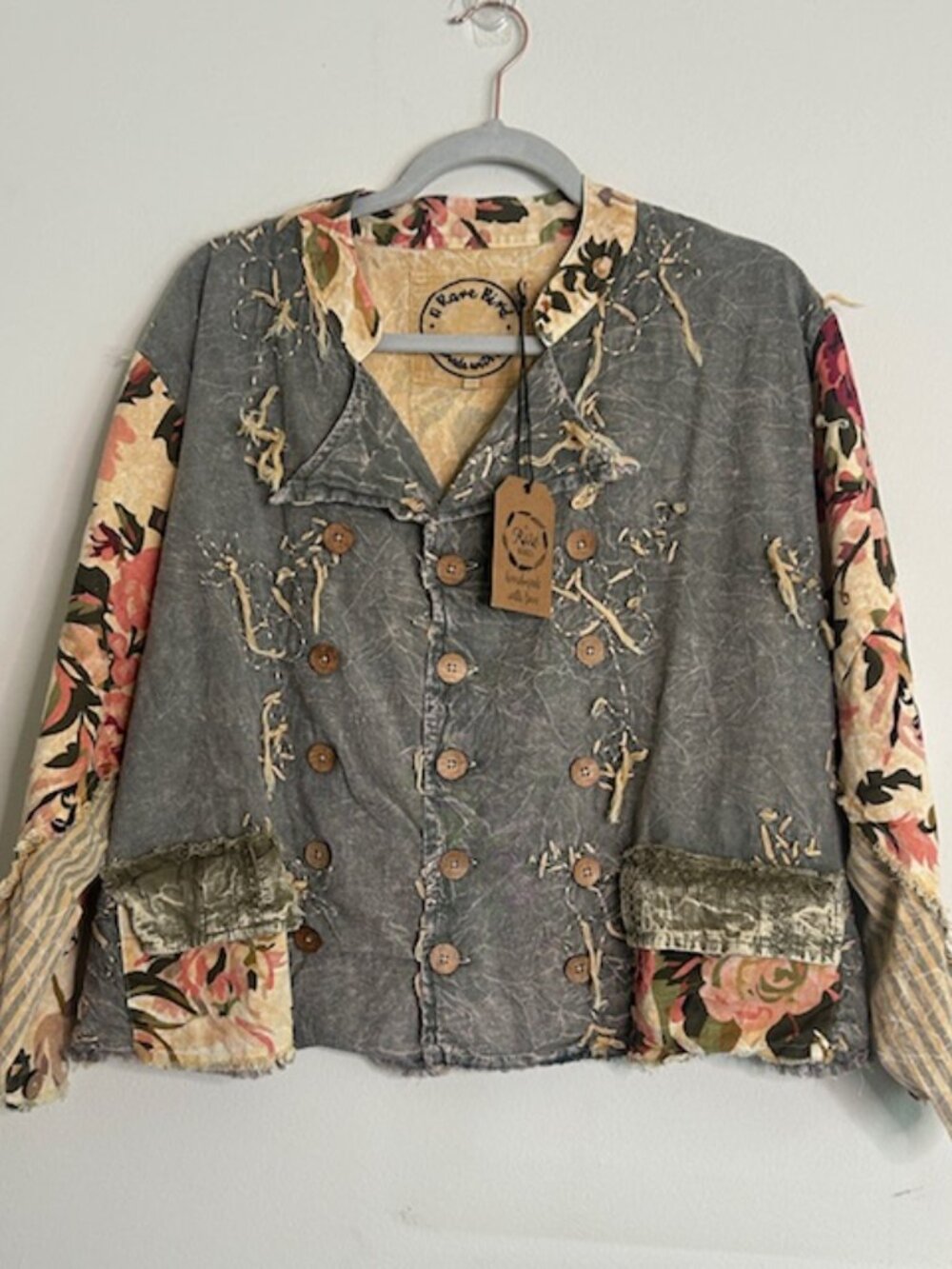 #1396 A Rare Bird Chambray Knotted Shirt/Jacket - Picture 9 of 16